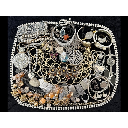 492 - Collection of Quality Costume Jewellery, comprising pearls, chains, brooches, pendants, crystal, etc... 