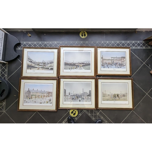 943 - Geoff W Birks - A Collection of Six Framed Prints, limited edition, titled 'The Allotments', 'Wakes ... 