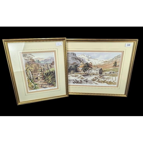 946 - Two Judy Boyes Limited Edition Signed Prints, titled 'Short Cut to Grasmere' 73/850, and 'Drifting S... 