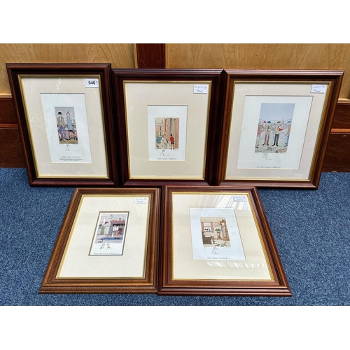 947 - Geoff W Birks - A Collection of Five Framed Prints, limited editions, titled 'That's a Birdie Alrich... 