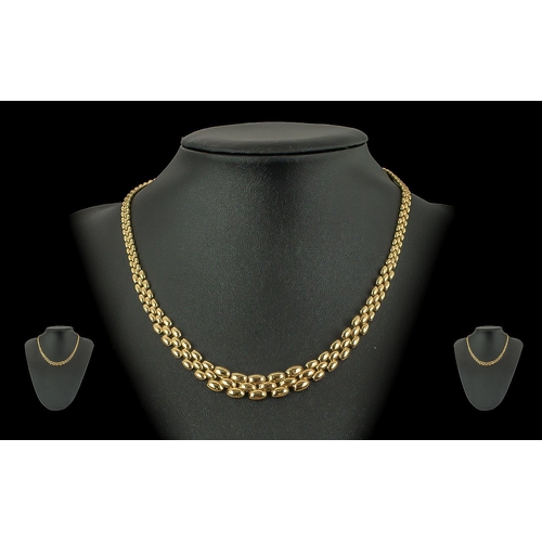 60 - Fine Quality Ladies 9ct Gold Necklace of Pleasing Design, Marked 9.375, Pleasing Gold Colour and Des... 