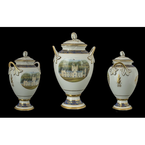 652 - Minton Bone China Limited Edition Lidded Urn, issued to celebrate Her Majesty Queen Elizabeth II 70t... 