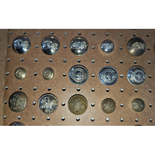 1305 - Quantity of Hard Boards Containing a Collection of Military & Related Dress Buttons, approximately 5... 