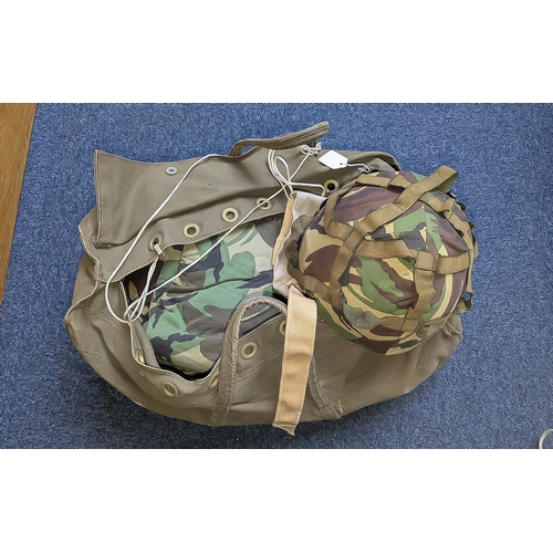 1311 - Two Bags of Military Uniform & Helmets, etc.