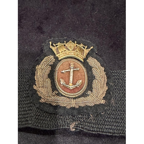 1323 - Military Interest - British WW1 Period Merchant Navy Officers Cap Badge and Arm Band.