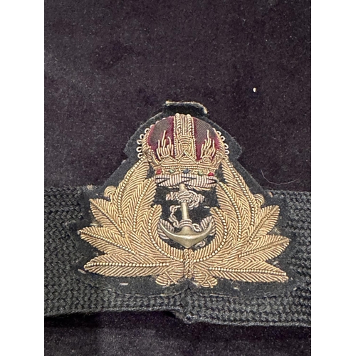 1327 - Military Interest - British Merchant Navy Officers Bullion Cap Badge for Military Uniform.