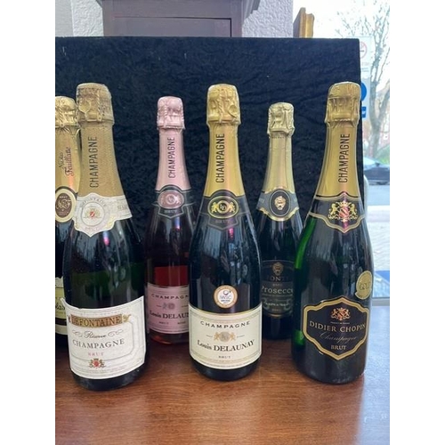 1434 - Mixed Lot of Champagne & Prosecco, comprising Louis Delaunay Champagne & Louis Delaunay Rose Champag... 