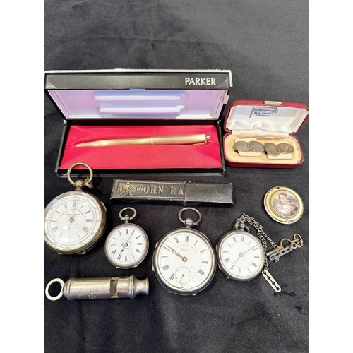 353 - Collection of Items, Includes Pocket Watches, Parker Pen In Box Bought From Oxford Street, London, C... 