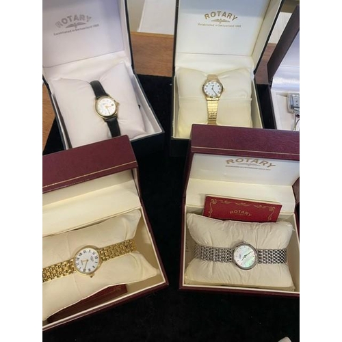 390 - Collection of Quality Ladies & Gentlemen's Boxed Wristwatches, leather and bracelet straps, various ... 