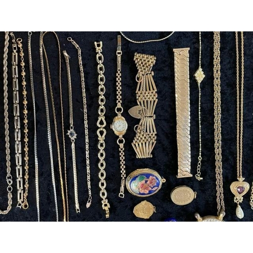 399 - Collection of Gold Plated and Silver Items - To Include Necklaces, Bracelets, Pendants, Brooches etc... 