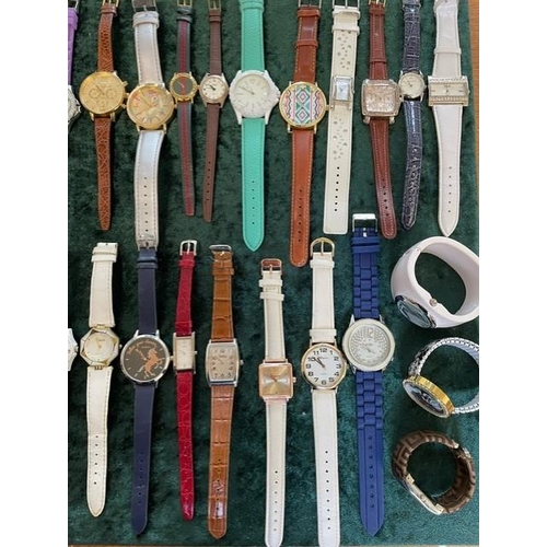 450A - Collection of Ladies Fashion Wristwatches, all fitted with new batteries and in working order, brace... 