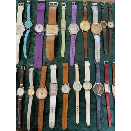 450A - Collection of Ladies Fashion Wristwatches, all fitted with new batteries and in working order, brace... 