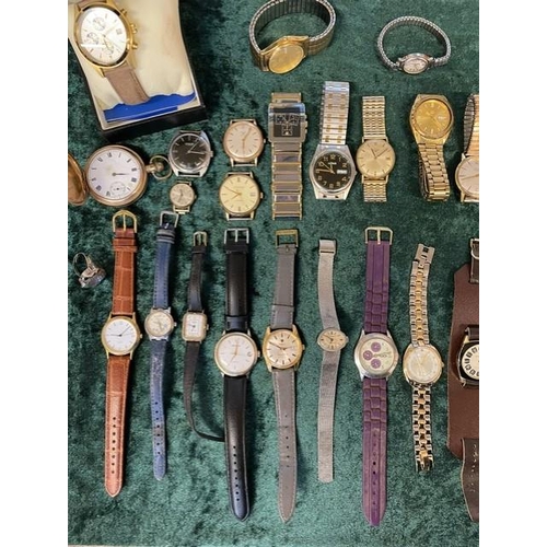 451 - Collection of Ladies & Gentlemen's Wristwatches, leather and bracelet straps, various makes and styl... 