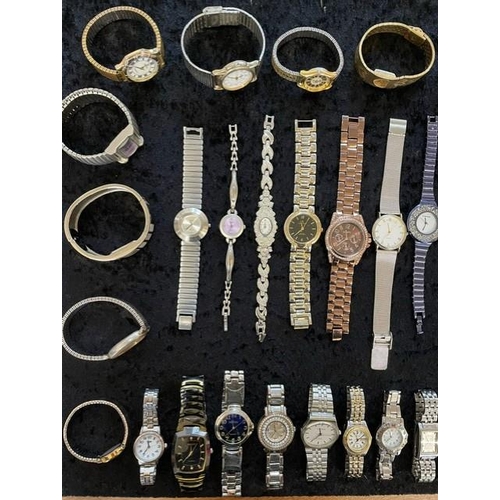 451A - Collection of Ladies Fashion Wristwatches, all fitted with new batteries and in working order, brace... 