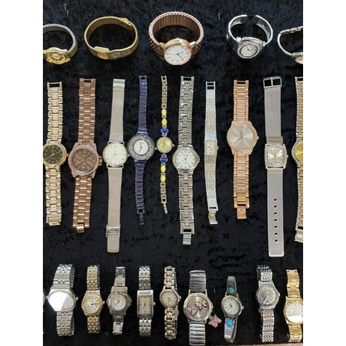 451A - Collection of Ladies Fashion Wristwatches, all fitted with new batteries and in working order, brace... 