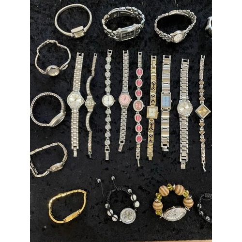 455A - Collection of Ladies Fashion Wristwatches, all fitted with new batteries and in working order, all b... 