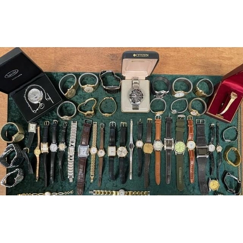 456 - Collection of Ladies & Gentlemen's Wristwatches, bracelet and leather straps, various makes includin... 