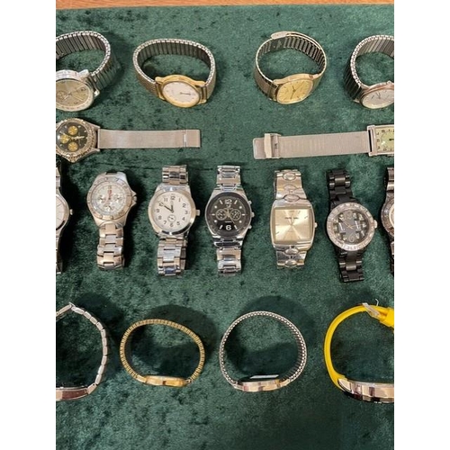 456A - Collection of Gent's Fashion Wristwatches, all fitted with new batteries and in working order, all b... 