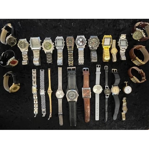 457 - Collection of Ladies & Gentlemen's Wristwatches, bracelet and leather straps, various makes includin... 