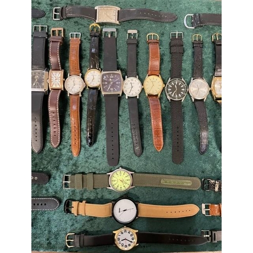 457A - Collection of Gent's Fashion Wristwatches, all fitted with new batteries and in working order, all l... 