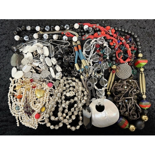 484 - Collection of Costume Jewellery, comprising mainly necklaces, and beads.