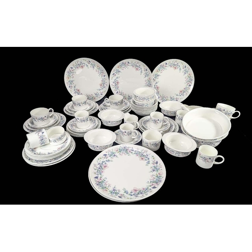 710 - Wedgwood Tea Service 'Angela'.  Numbered R4648.  61 pieces in total, comprising six tea cups, saucer... 