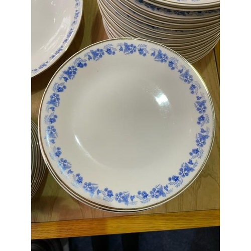 719 - Blue & White China, including 15 dinner plates, five large bowls, large round platter and 25 side pl... 