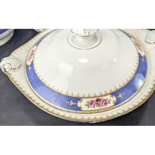 720 - Vintage Allernton's China Dinner Service, comprises assorted lidded vegetable dishes, platter, bowls... 