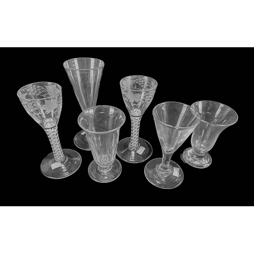 761 - Small Collection of Georgian Glass, comprising four Georgian Jelly Glasses, and two Port glasses.