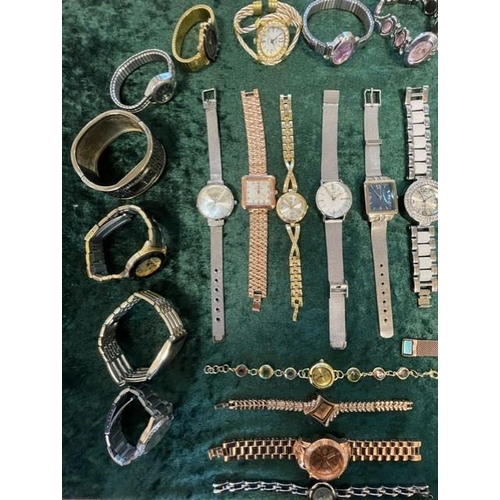 452A - Collection of Ladies Fashion Wristwatches, all fitted with new batteries and in working order, brace... 