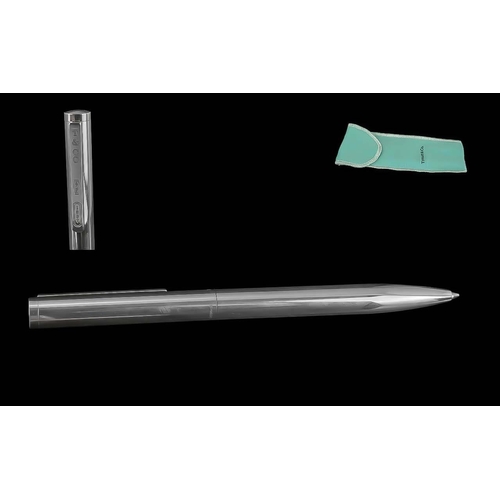 116 - Tiffany & Co 1837 Sterling Silver Cased Propelling Ballpoint Pen, marked Tiffany & Co, 925 Sterling,... 