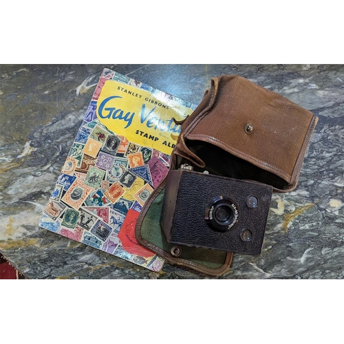 1565 - Six-20 Box Brownie Junior Camera, in case, together with a Stanley Gibbons 'Gay Venture' Stamp Album... 