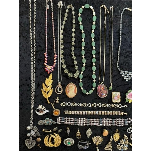 302 - Box of Quality Costume Jewellery, comprising bangles, brooches, chains, bracelets, brooches, some st... 