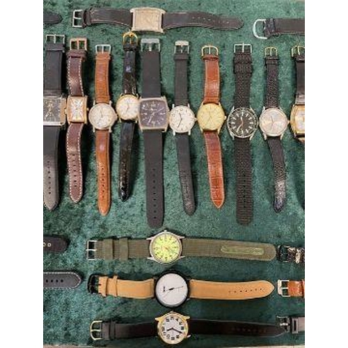 395A - Collection of Gent's Fashion Wristwatches, all fitted with new batteries and in working order, all l... 