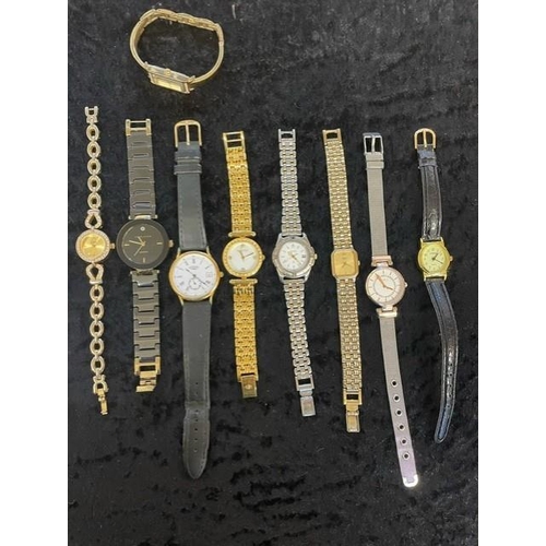 397B - Collection of Quality Ladies Fashion Wristwatches, bracelet and leather straps, makes include Jones,... 