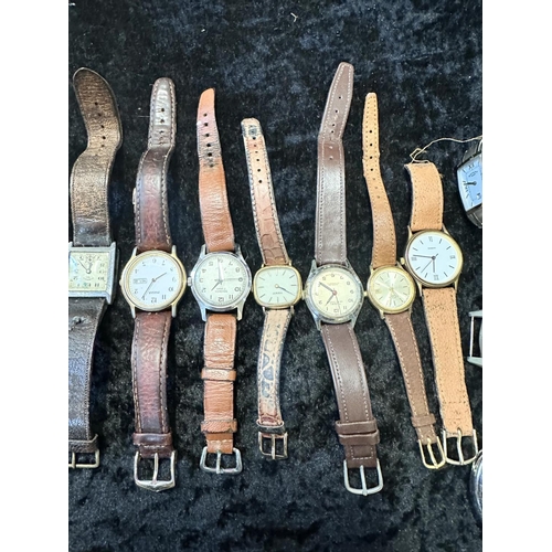 401C - cag of Assorted Ladies & Gentlemen's Wristwatches, leather and bracelet straps, assorted designs and... 