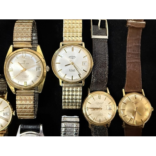 403A - Collection of Gentlemen's Quality Wristwatches, various makes, leather and bracelet straps, all work... 