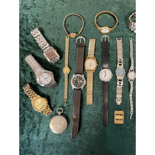 403C - Bag of Assorted Ladies & Gentlemen's Wristwatches, leather and bracelet straps, assorted designs and... 