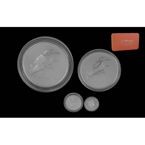 227 - Australian Kookaburra Proof Struck Silver Coin Collection. Comprises 1/ Proof Struck Purity 999 Silv... 