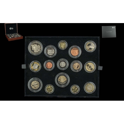 232 - Royal Mint Boxed Set 2014 United Kingdom Premium Proof Coin Set, all coins Proof Struck British Circ... 