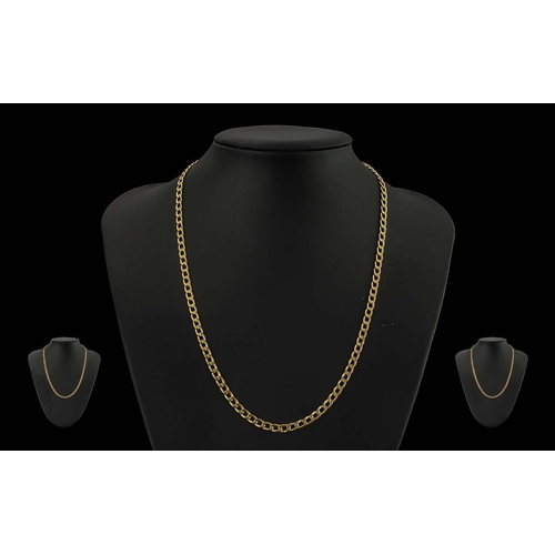 249 - A Fine 9ct Gold Link Designed Necklace, Marked 9.375. Weight 5,1 grams. Length 18 Inches - 45 cms.