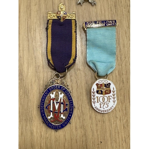 1304 - Collection of Medals etc. Includes Independent Order of the Oddfellows, Bicentenary AMC, Grand Maste... 