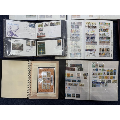 1397 - Stamp Interest - Box of Ten Stamp Albums, and stock books from around the world.