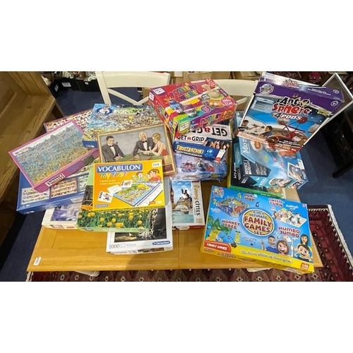 1519 - Collection of Vintage Board Games & Jigsaws, to include Frustration, Get a Grip, Spoil 5, Mega Bucks... 