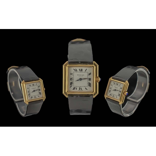 159 - Raymond Weil Geneve Stylish Gold on Steel Cased Quartz Wrist Watch with black calf leather watch str... 