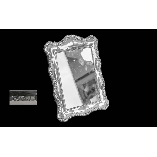 204 - Decorative Sterling Silver Mirror of Stylish Design & Quality. Fully Hallmarked for Silver, Maker R.... 