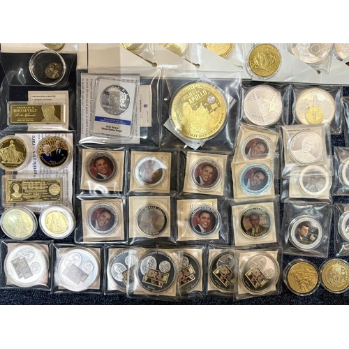 419 - Box of Assorted Coins, to include USA 20 Dollar, JFK Liberty coin, large collection of Barack Obama ... 