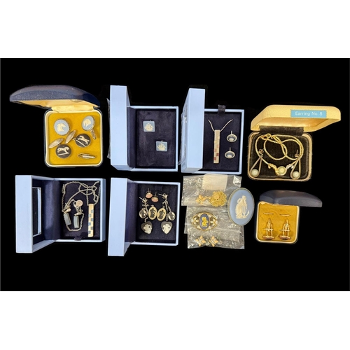 429 - Collection of Wedgwood Silver Jewellery, some boxed, contains, cufflinks, brooches, necklaces, penda... 