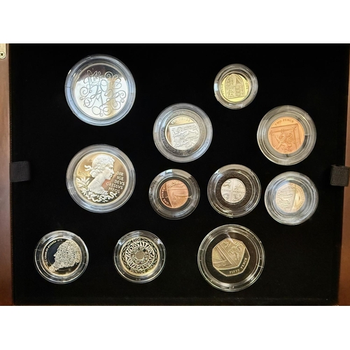 434 - The Royal Mint 2012 United Kingdom Premium Proof Collection, in fitted wooden box and with outer box... 