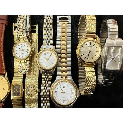 491 - Collection of Gentlemen's & Ladies Wristwatches, leather and bracelet straps, various makes includin... 